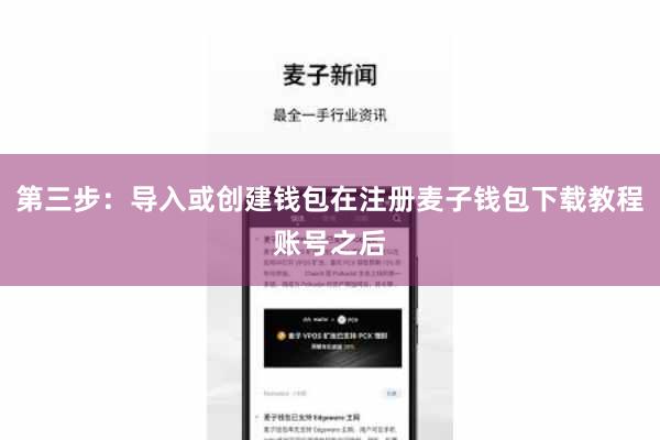 第三步：导入或创建钱包在注册麦子钱包下载教程账号之后